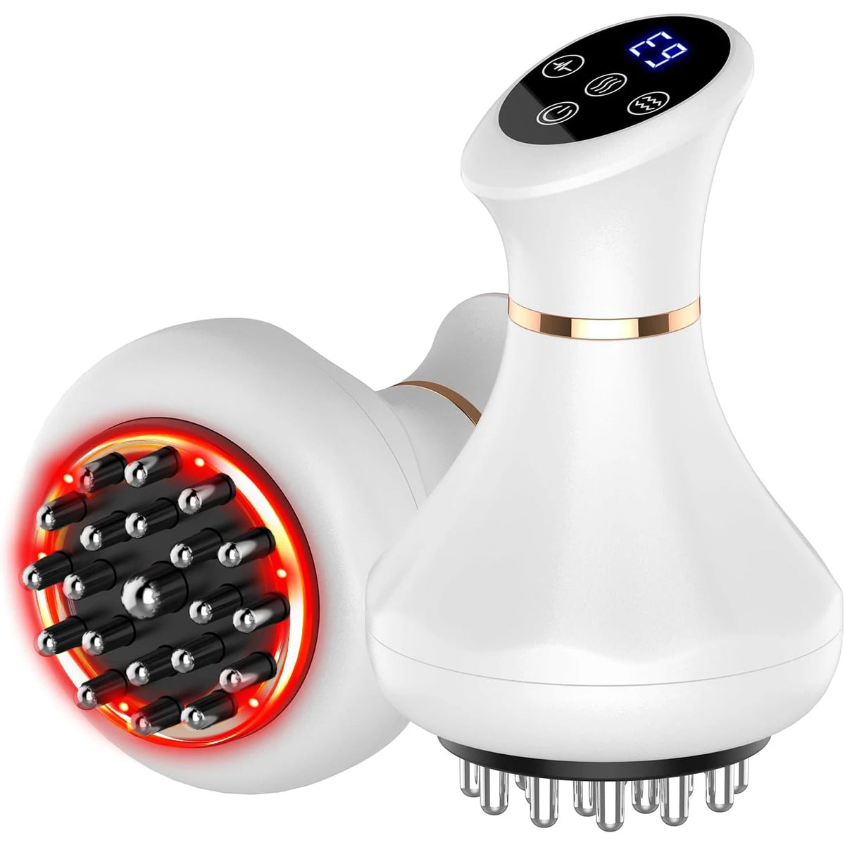 Lymphatic Drainage Massager – Heated Vibration Therapy Wand for Circulation & Relaxation